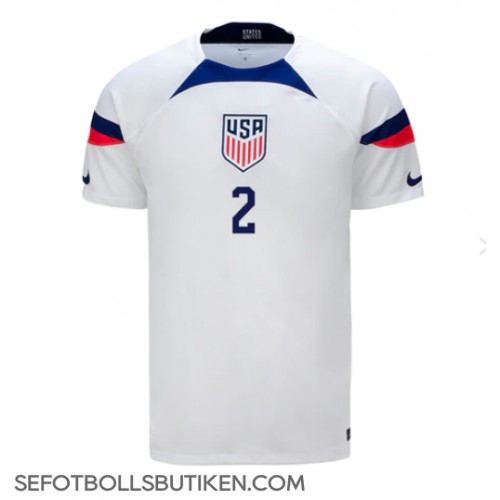 Förenta staterna Sergino Dest #2 Replika Hemma matchkläder VM 2022 Korta ärmar